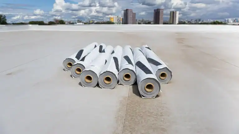 Rolls of. single-ply roofing material