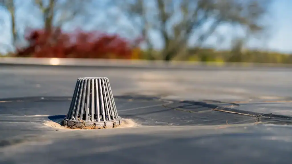 Flat roof drain