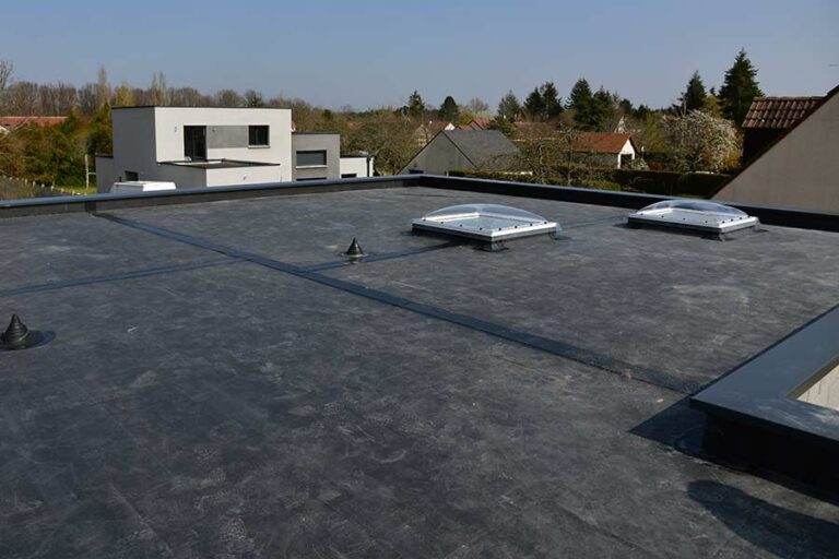 EPDM commercial roof, showcasing a robust, weather-resistant membrane that provides reliable waterproofing, UV protection, and energy efficiency for industrial buildings.