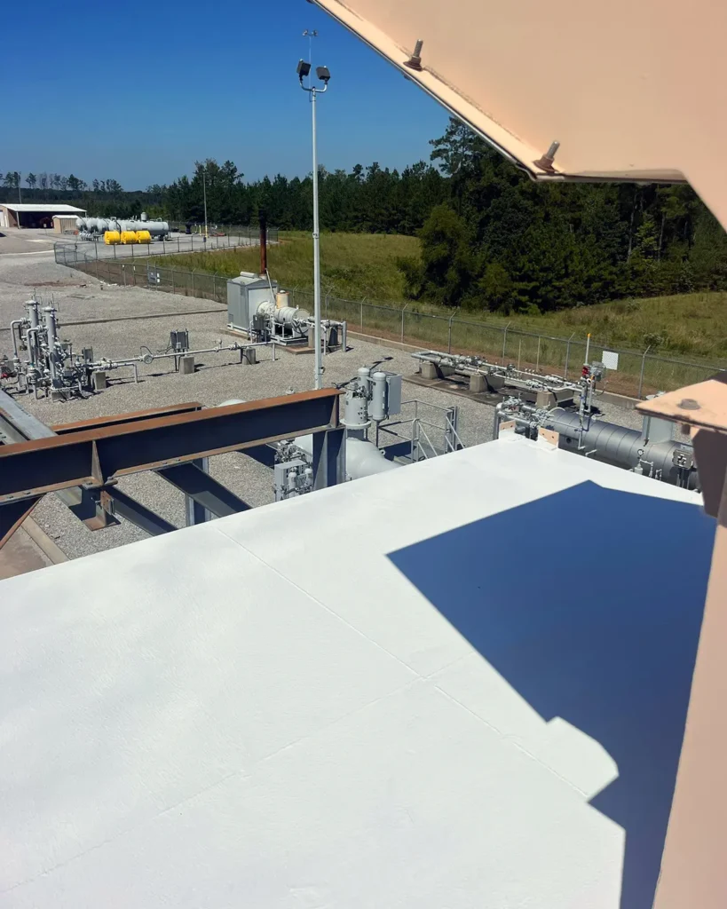 Met-A-Sil system on a metal structure at industrial plant