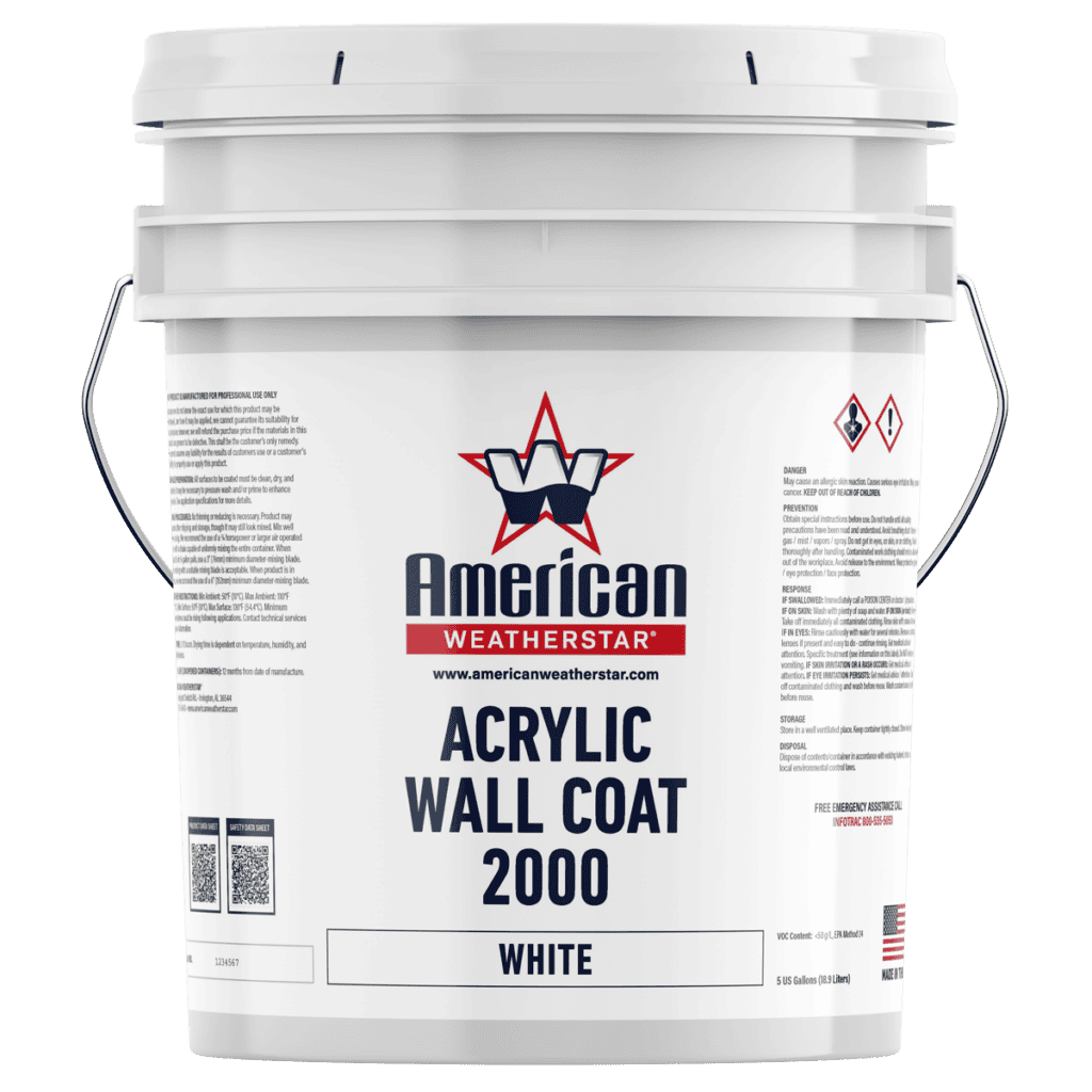 Acrylic Wall Coat 2000 5 gallon bucket