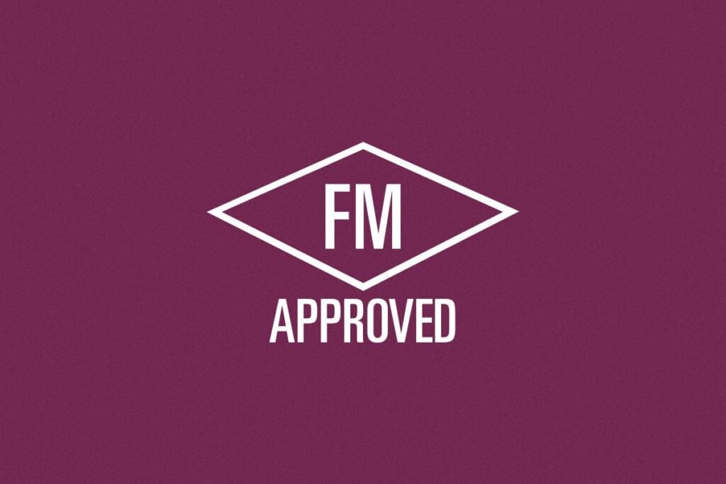 FM Approved logo representing certified roofing systems that meet stringent safety and performance standards.