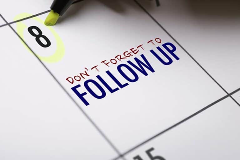 Header image featuring a calendar, symbolizing the importance of a structured follow-up process in business to ensure success and maintain consistent communication.