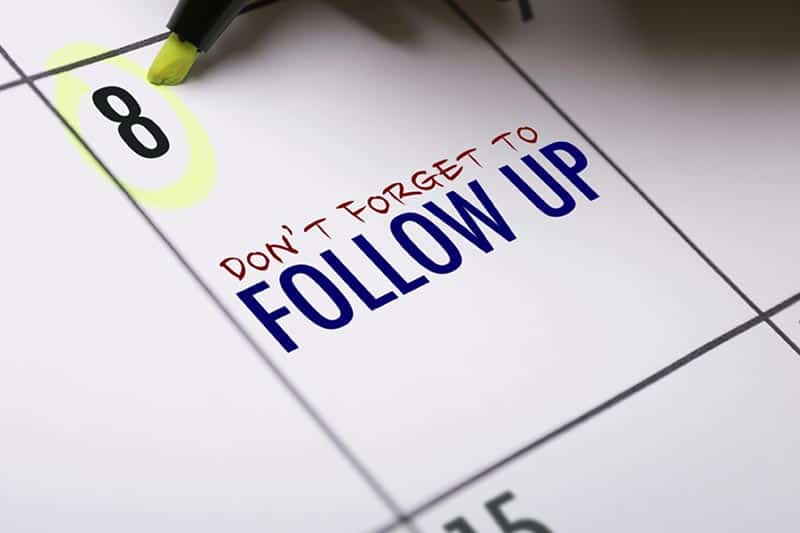 Header image featuring a calendar, symbolizing the importance of a structured follow-up process in business to ensure success and maintain consistent communication.
