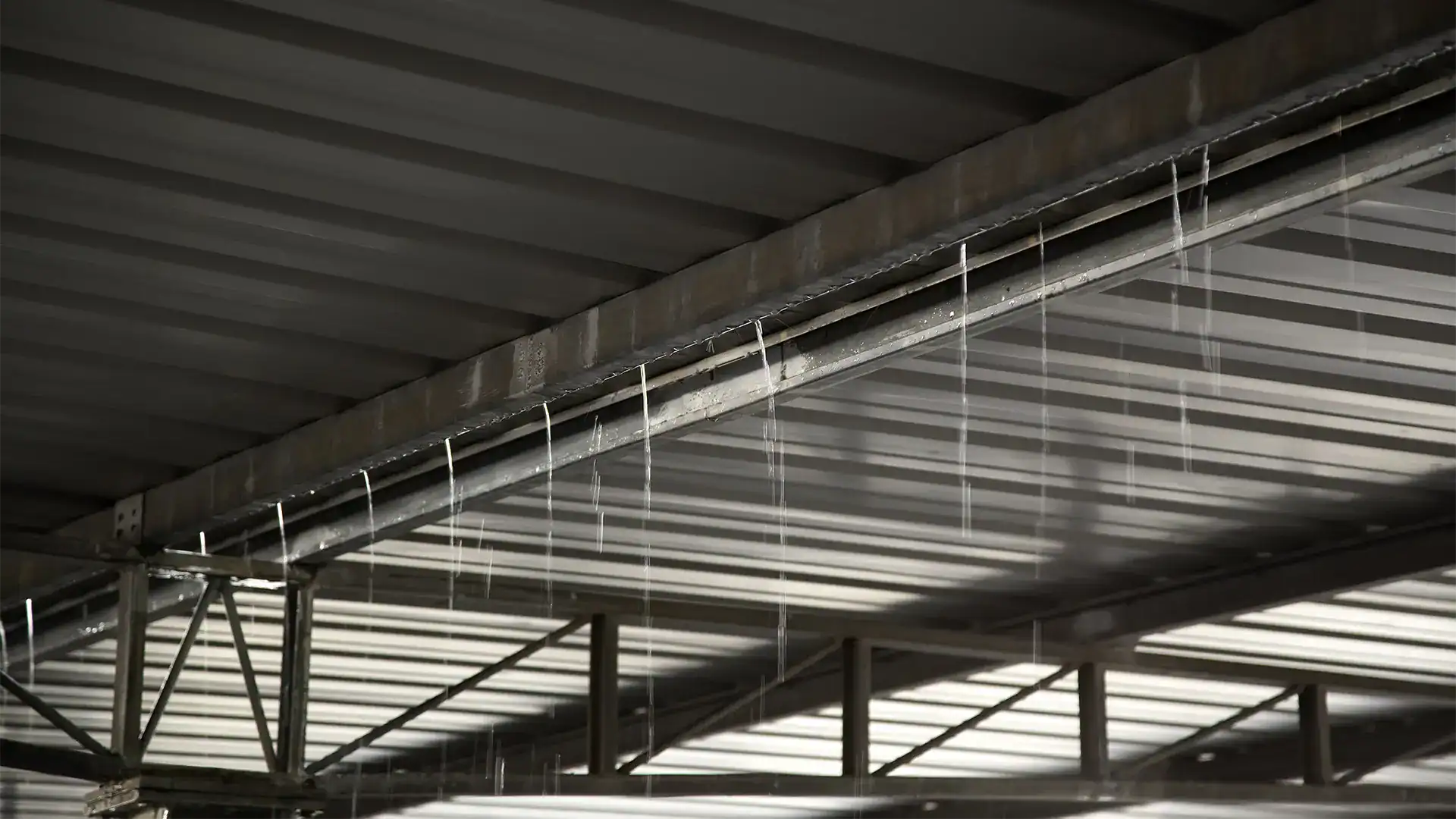 Leaking industrial roof